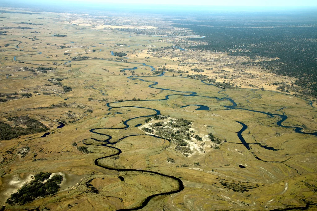 Aerial view of the Caprivi, Namibia